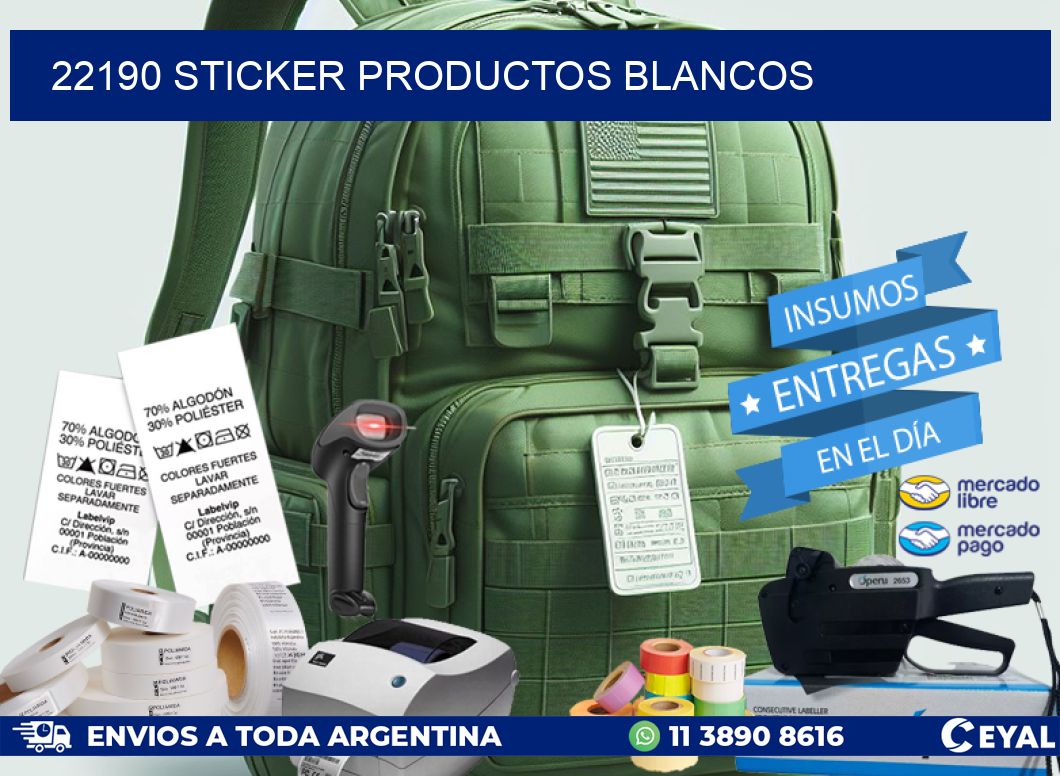 22190 STICKER PRODUCTOS BLANCOS