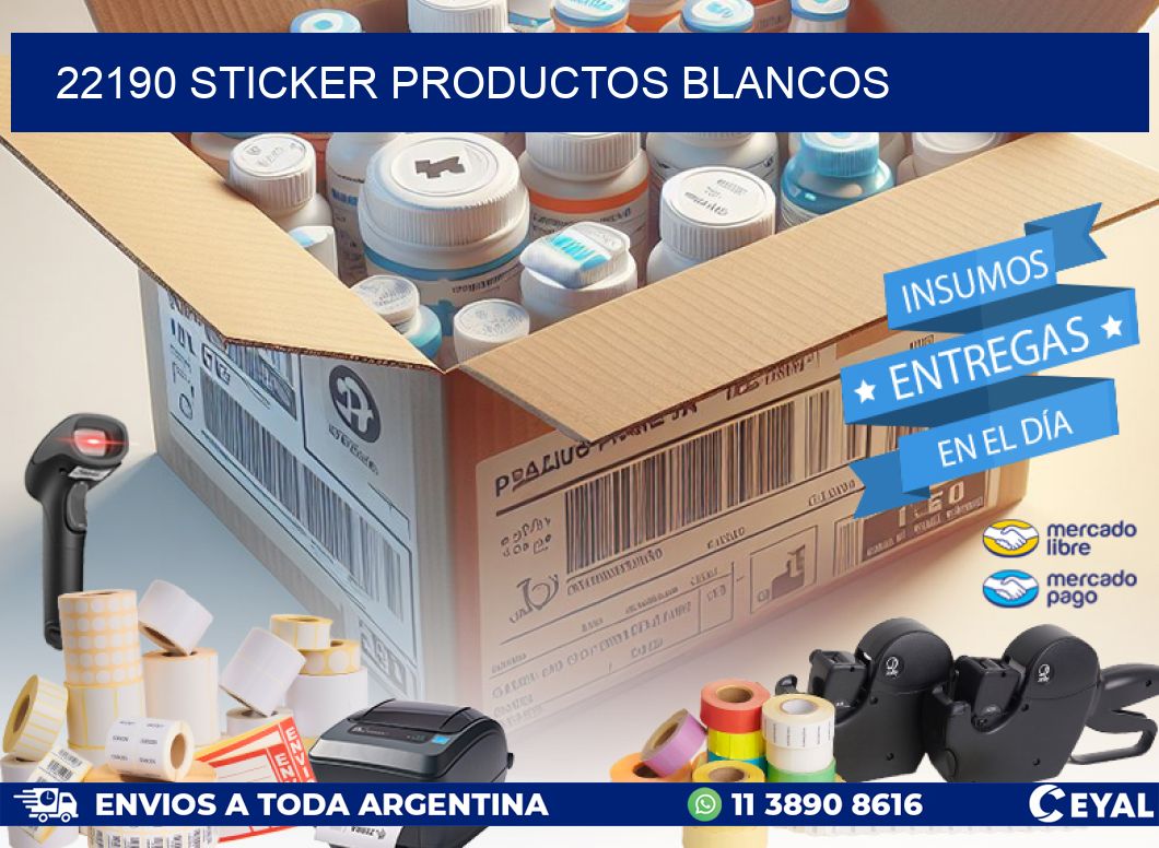 22190 STICKER PRODUCTOS BLANCOS