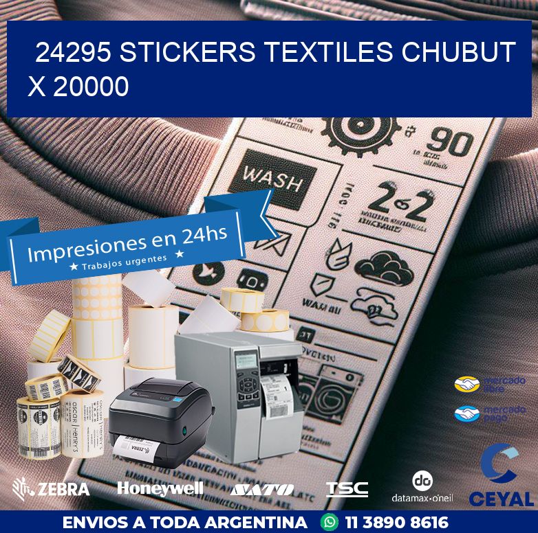 24295 STICKERS TEXTILES CHUBUT X 20000