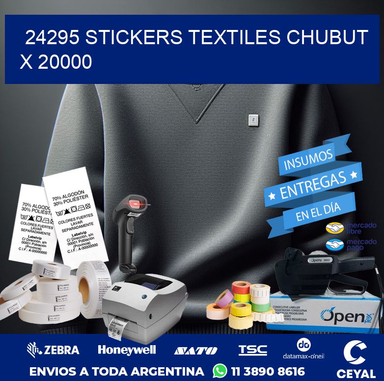 24295 STICKERS TEXTILES CHUBUT X 20000