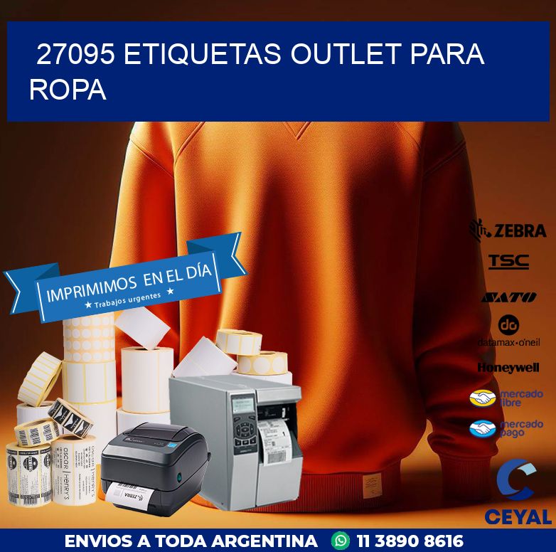 27095 ETIQUETAS OUTLET PARA ROPA