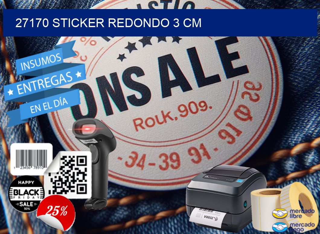 27170 STICKER REDONDO 3 CM