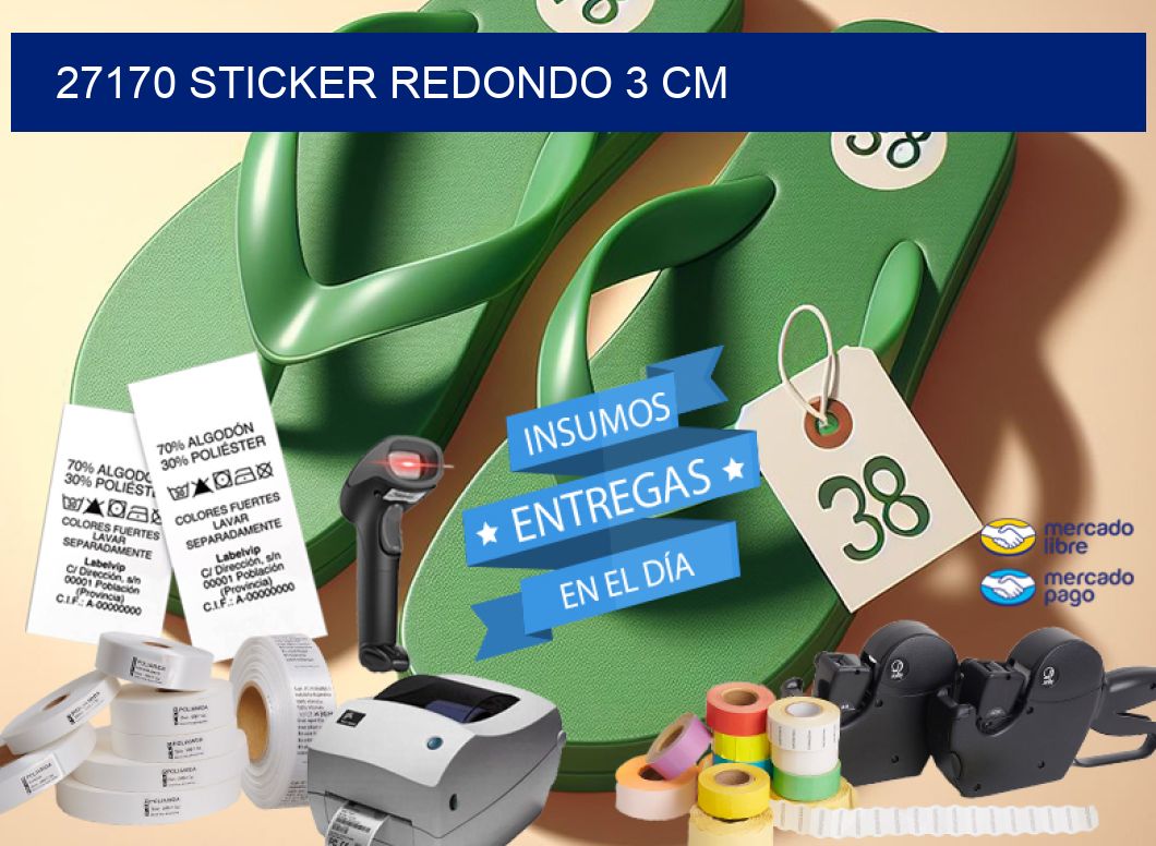 27170 STICKER REDONDO 3 CM