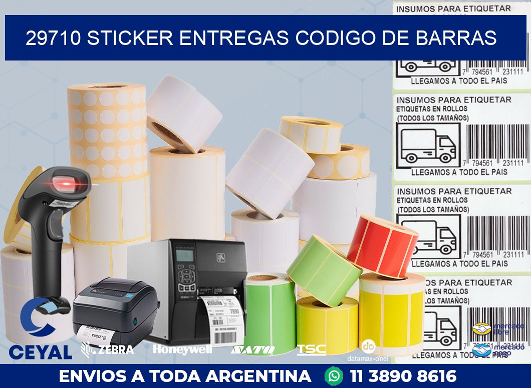 29710 STICKER ENTREGAS CODIGO DE BARRAS