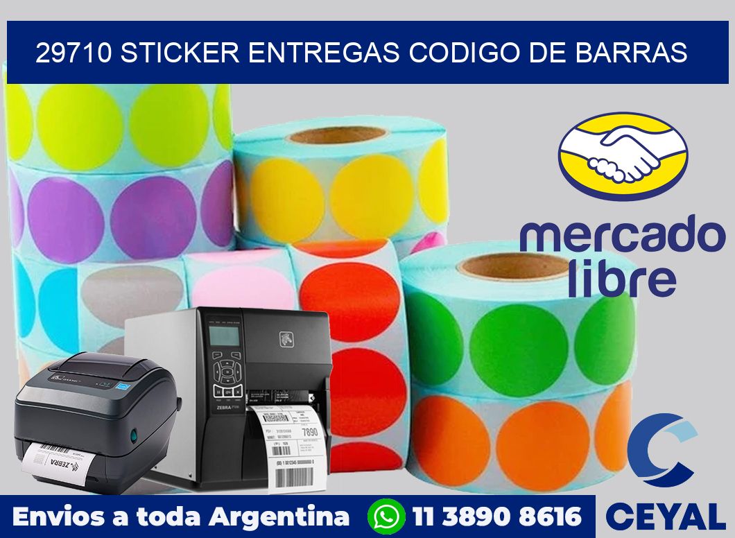 29710 STICKER ENTREGAS CODIGO DE BARRAS