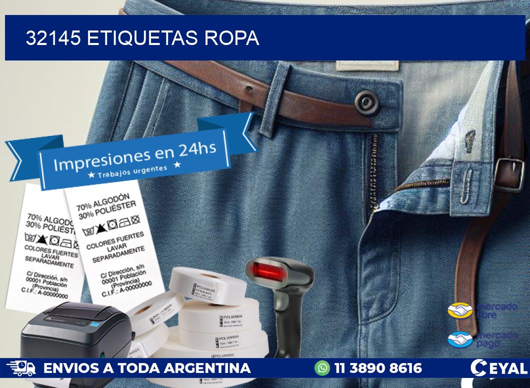 32145 ETIQUETAS ROPA