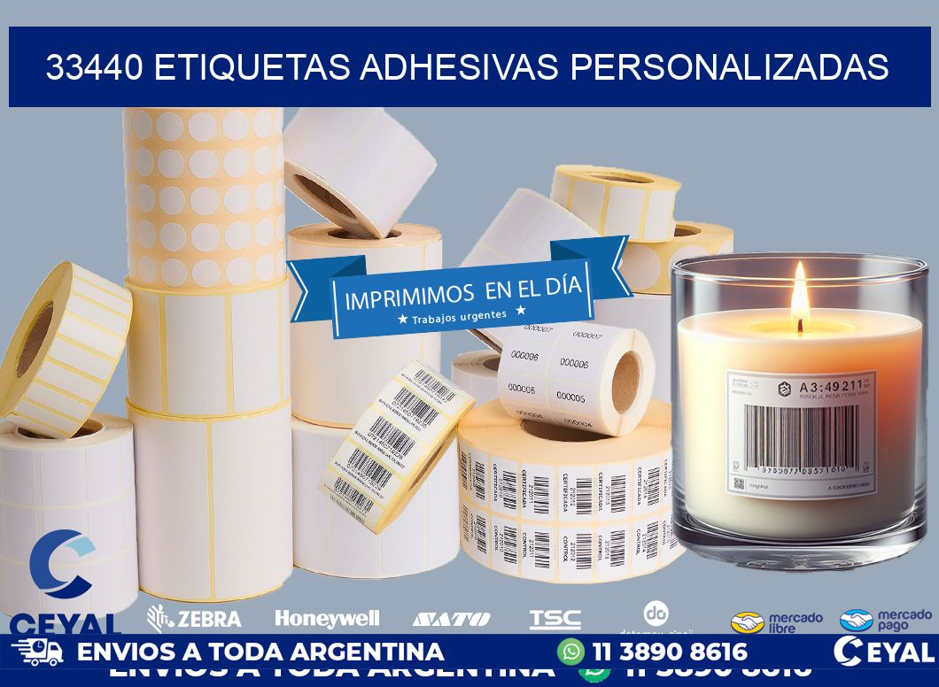 33440 etiquetas adhesivas personalizadas