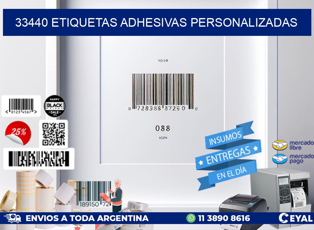 33440 etiquetas adhesivas personalizadas