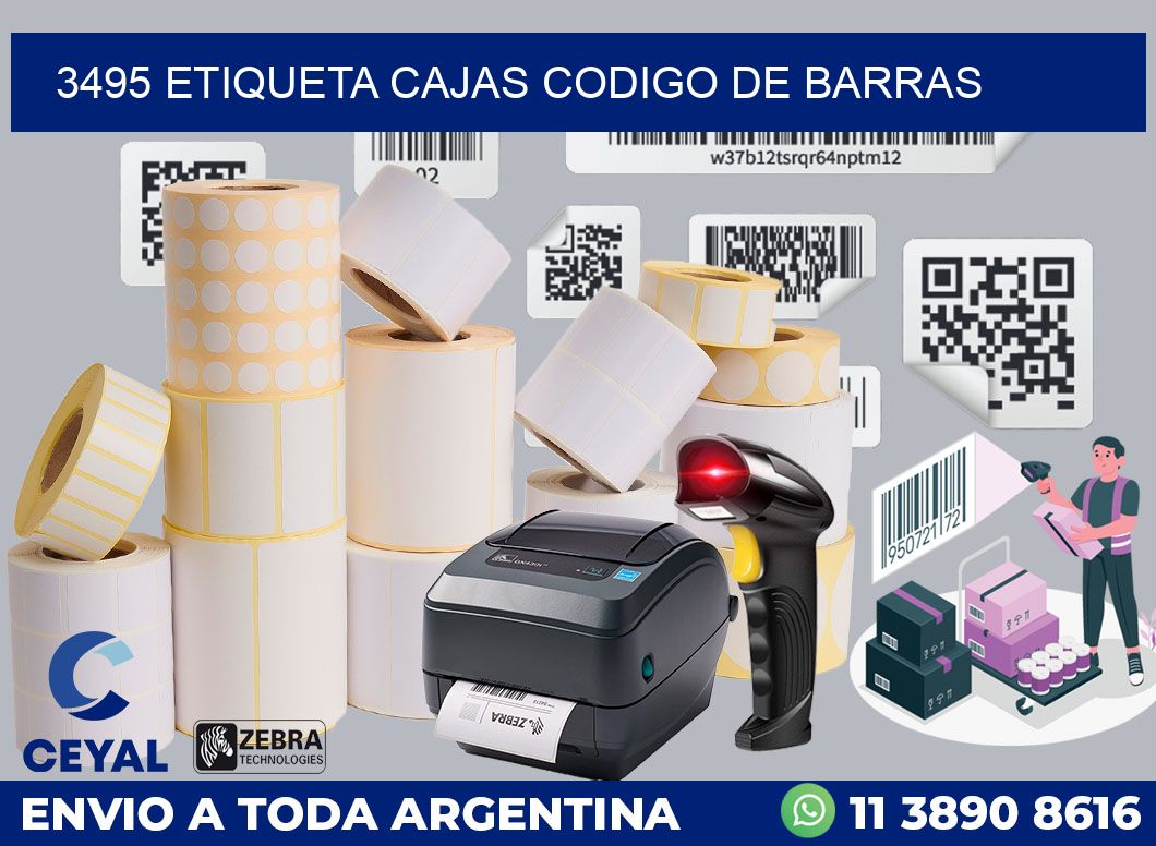 3495 etiqueta cajas codigo de barras