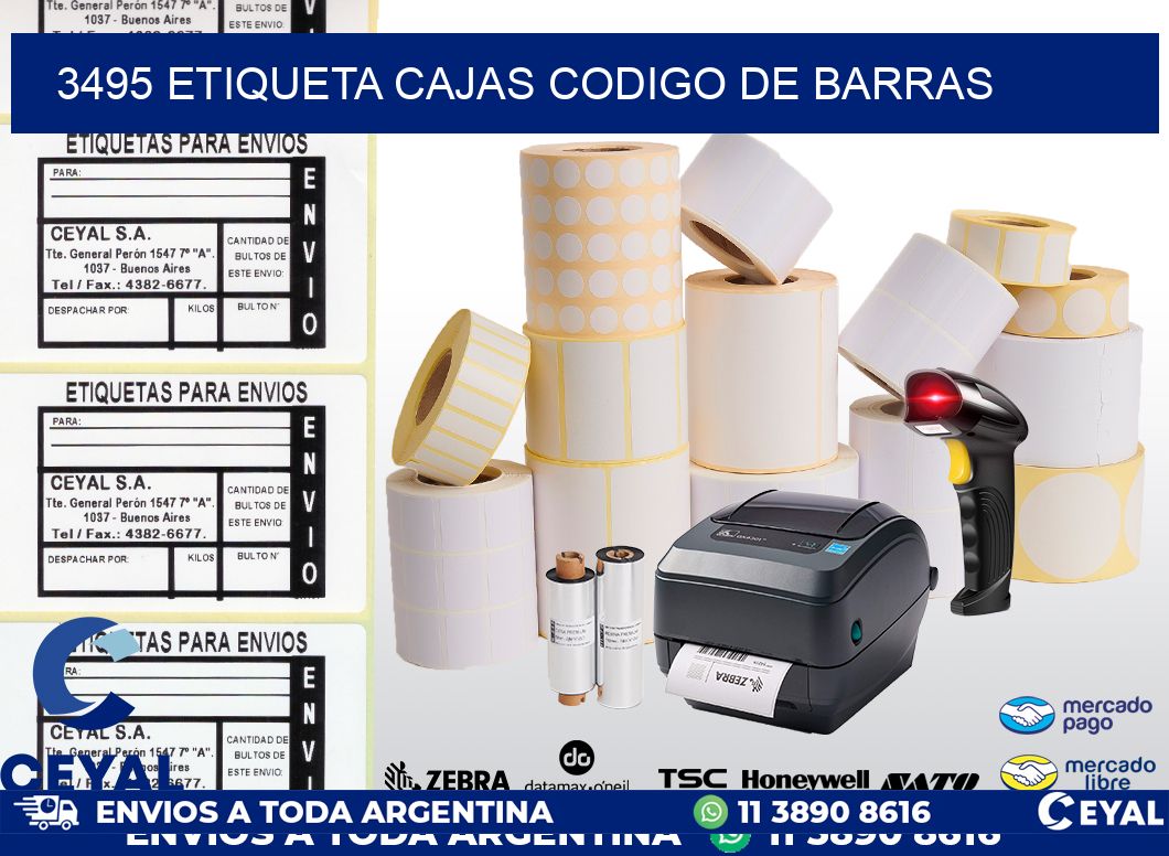 3495 etiqueta cajas codigo de barras