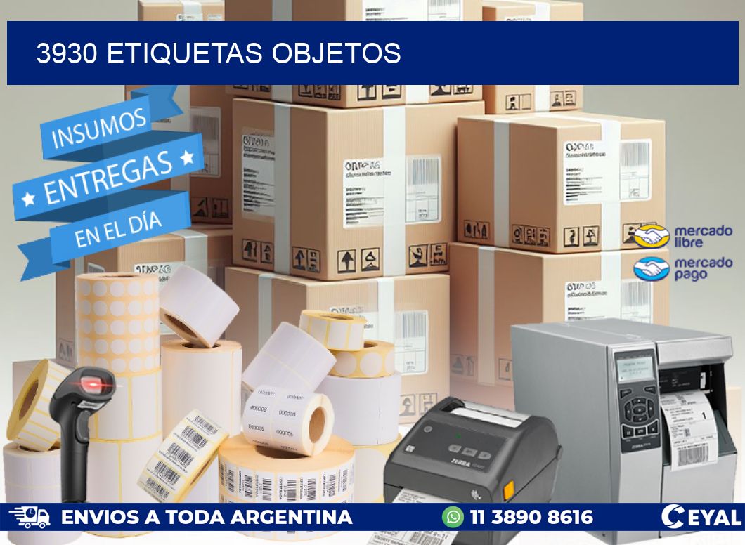 3930 etiquetas objetos