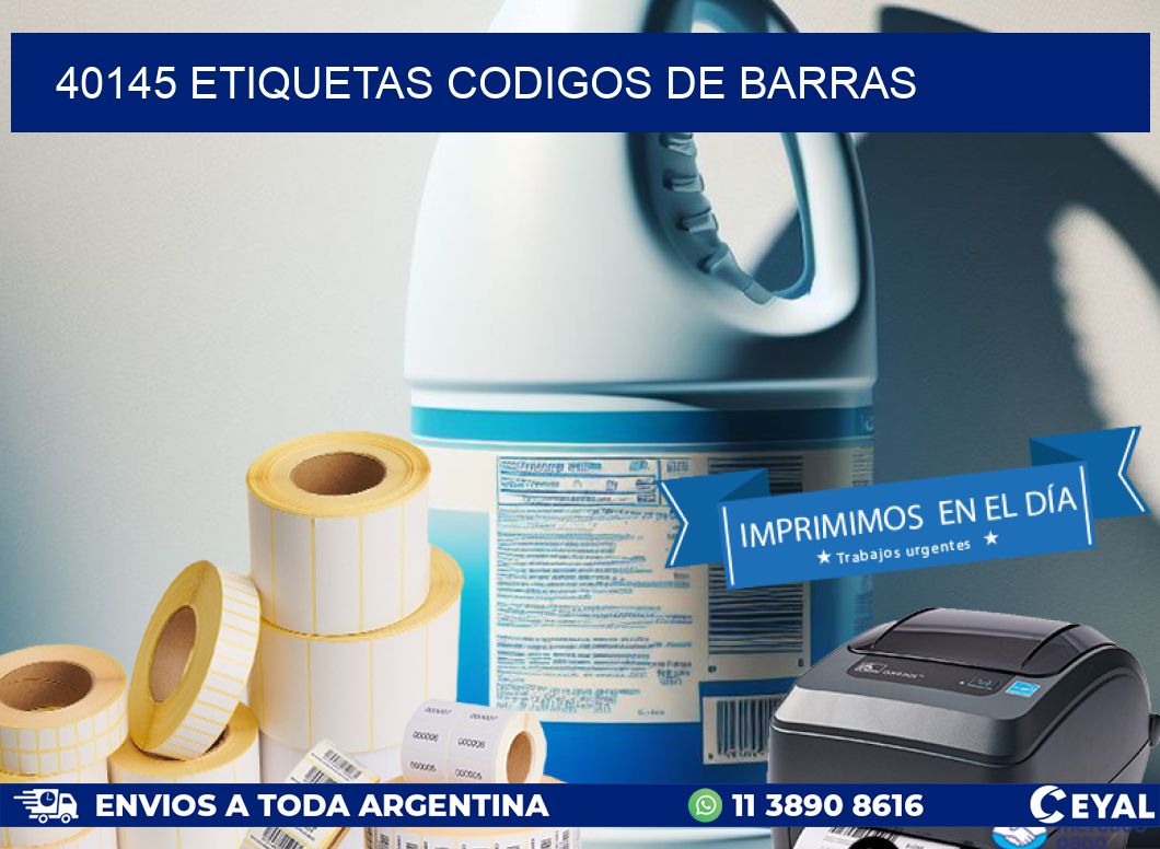 40145 etiquetas codigos de barras