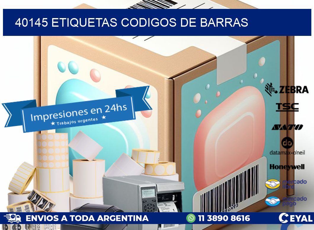 40145 etiquetas codigos de barras