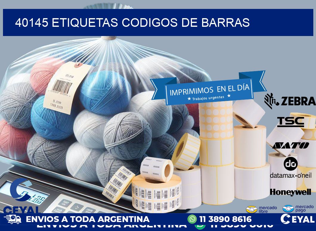 40145 etiquetas codigos de barras