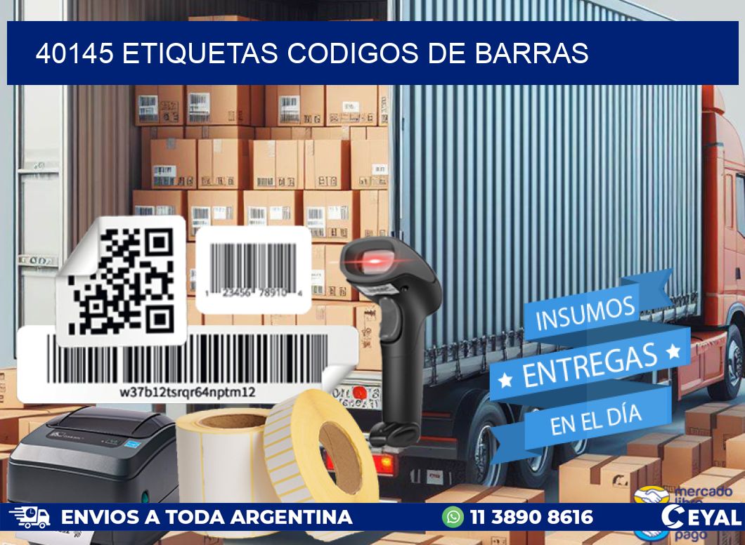 40145 etiquetas codigos de barras