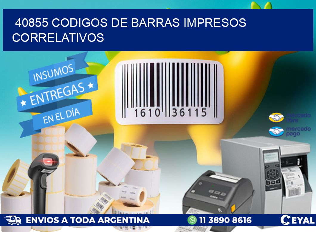 40855 Codigos de barras impresos correlativos