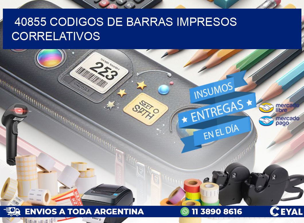 40855 Codigos de barras impresos correlativos