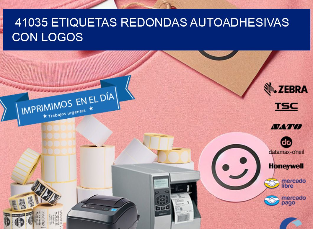 41035 ETIQUETAS REDONDAS AUTOADHESIVAS CON LOGOS