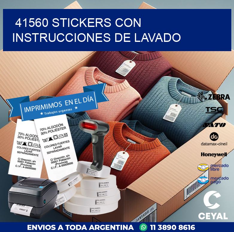 41560 STICKERS CON INSTRUCCIONES DE LAVADO