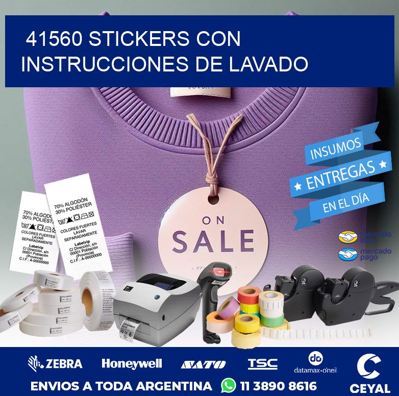 41560 STICKERS CON INSTRUCCIONES DE LAVADO