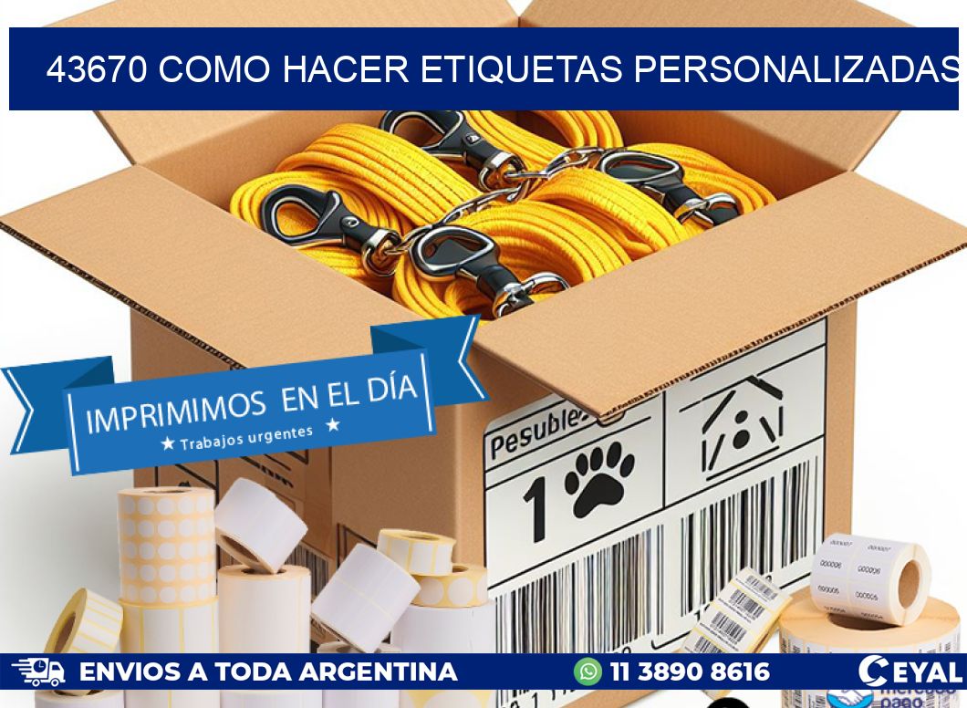 43670 como hacer etiquetas personalizadas