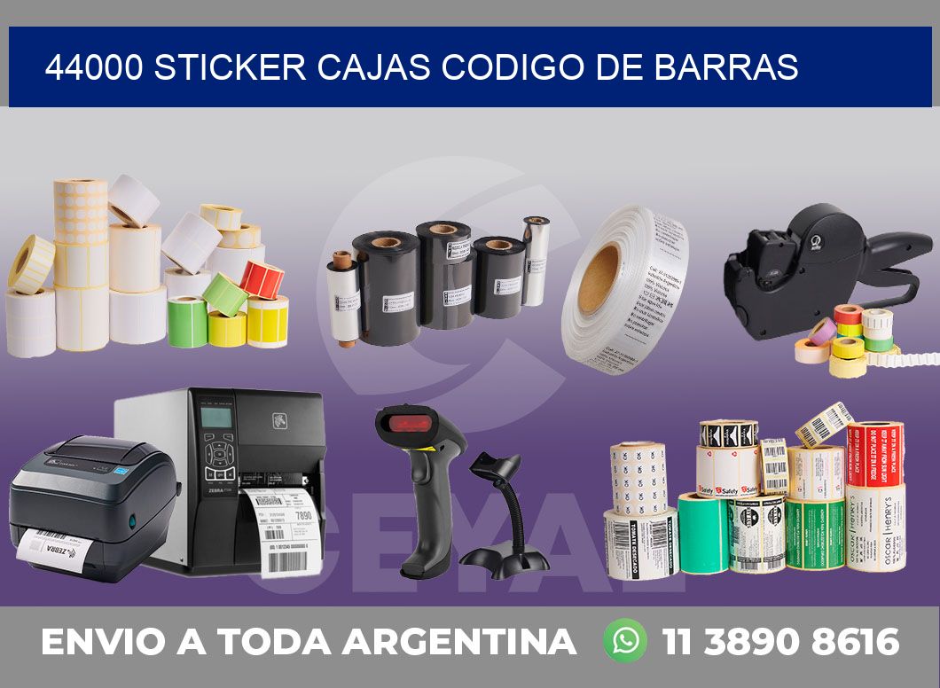 44000 STICKER CAJAS CODIGO DE BARRAS