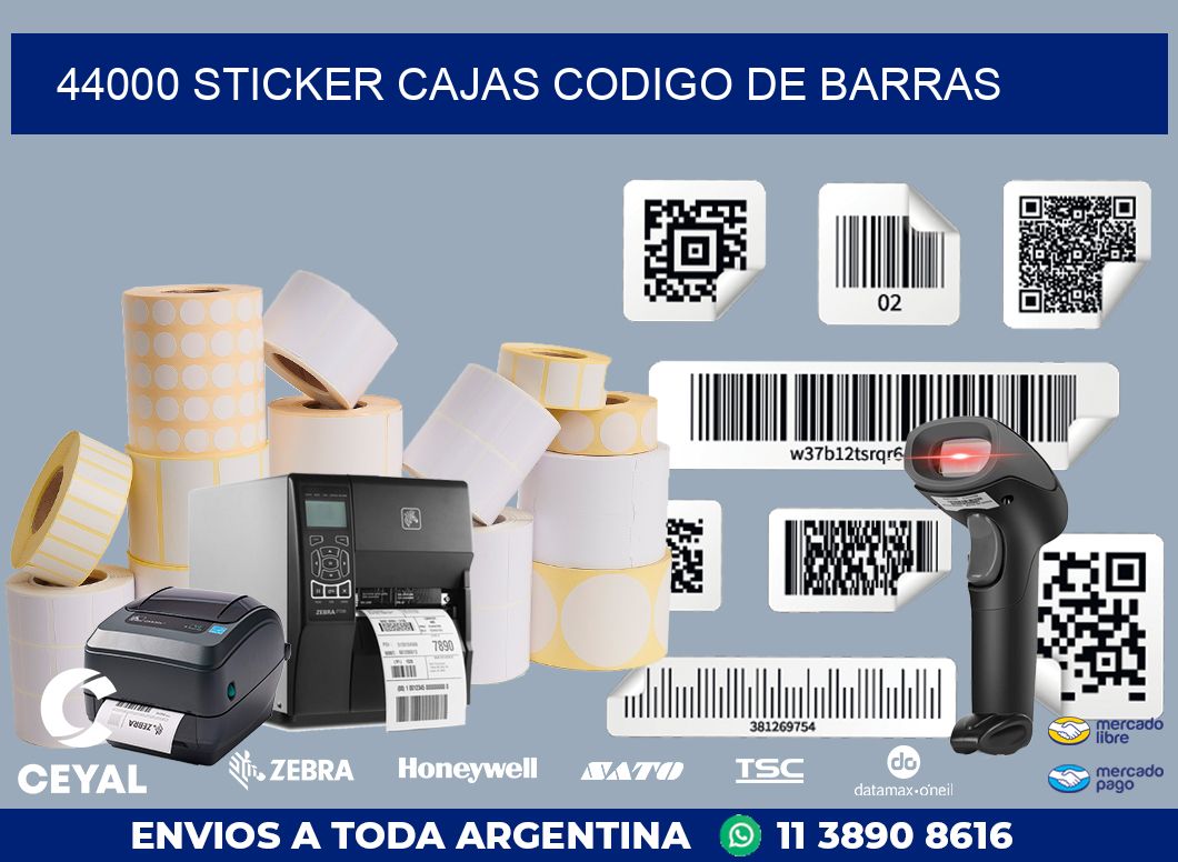 44000 STICKER CAJAS CODIGO DE BARRAS