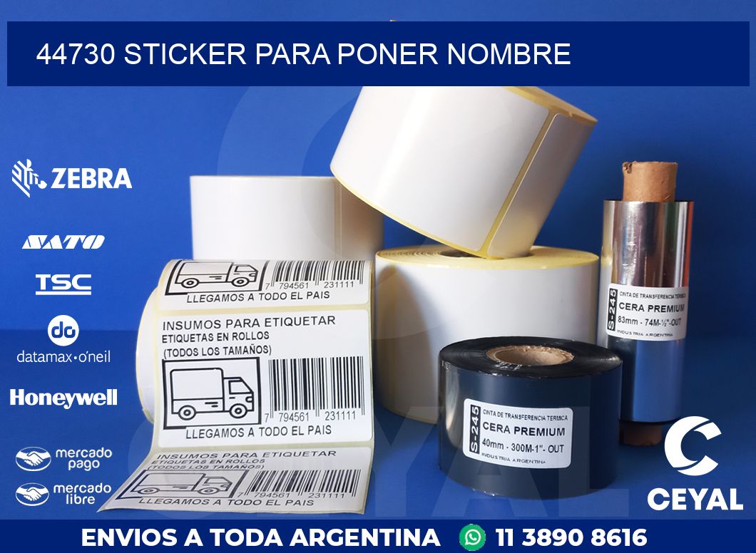 44730 STICKER PARA PONER NOMBRE