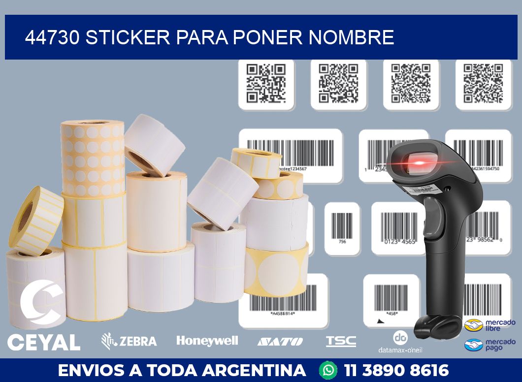 44730 STICKER PARA PONER NOMBRE