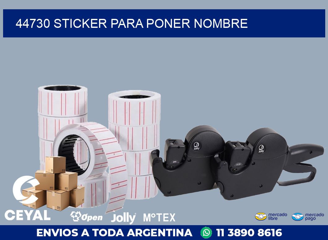 44730 STICKER PARA PONER NOMBRE