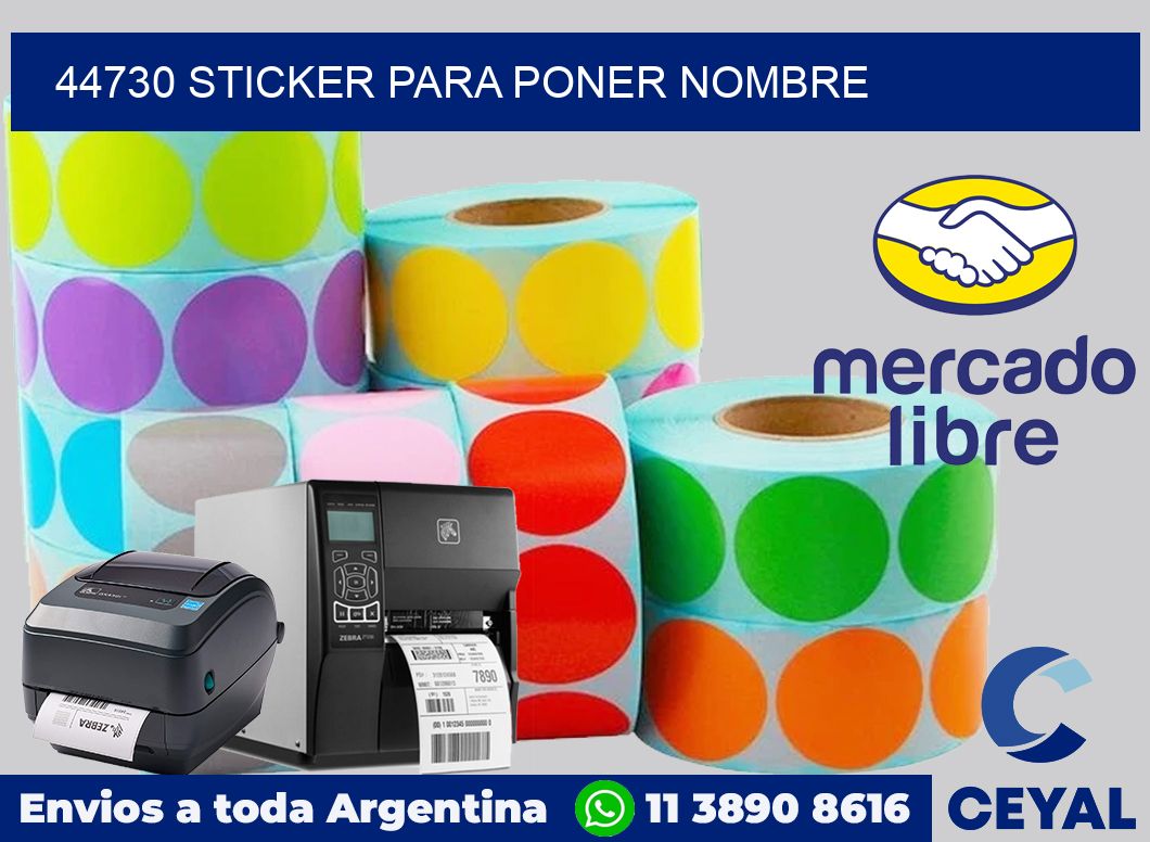 44730 STICKER PARA PONER NOMBRE