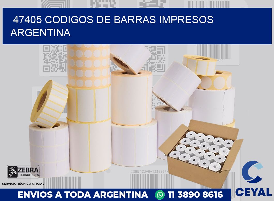 47405 codigos de barras impresos Argentina