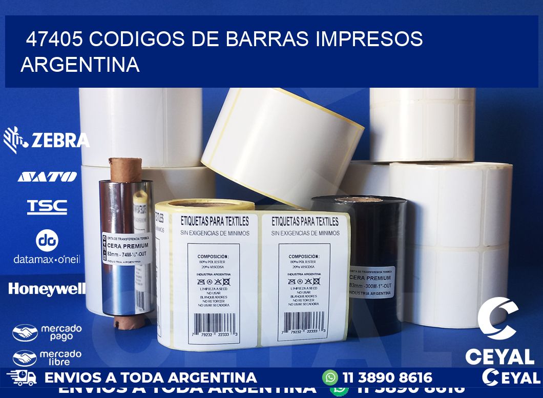 47405 codigos de barras impresos Argentina