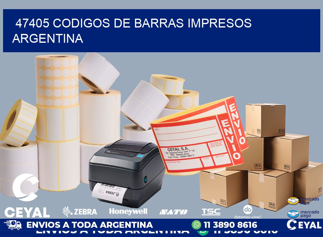 47405 codigos de barras impresos Argentina