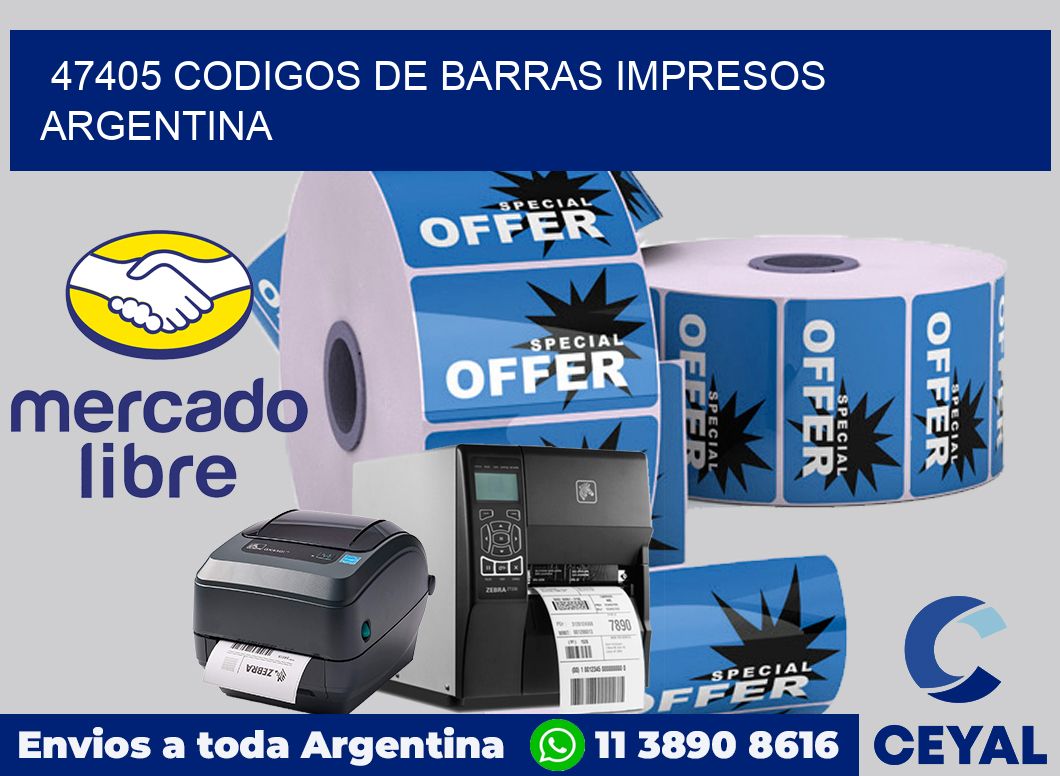 47405 codigos de barras impresos Argentina