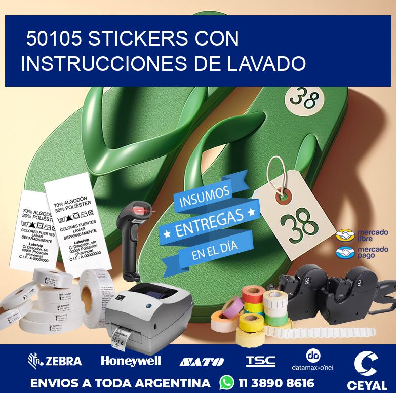 50105 STICKERS CON INSTRUCCIONES DE LAVADO