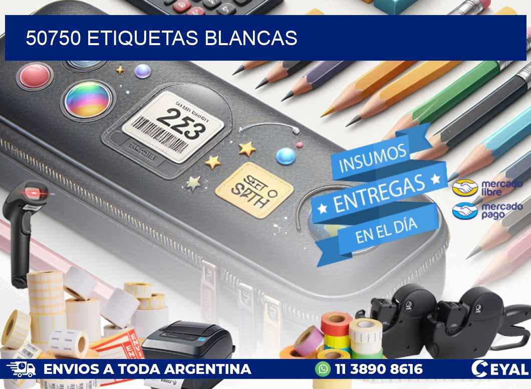 50750 ETIQUETAS BLANCAS