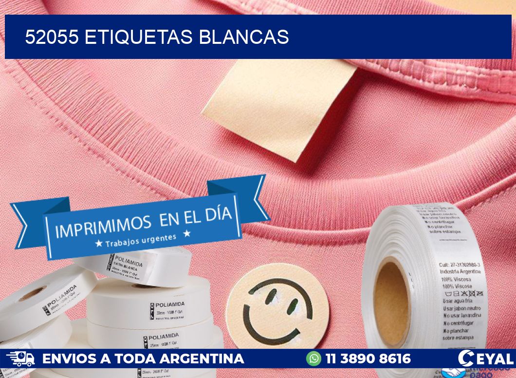 52055 ETIQUETAS BLANCAS