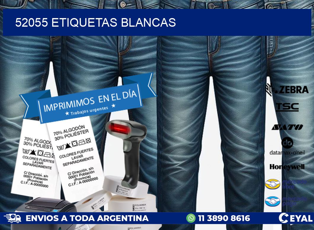 52055 ETIQUETAS BLANCAS