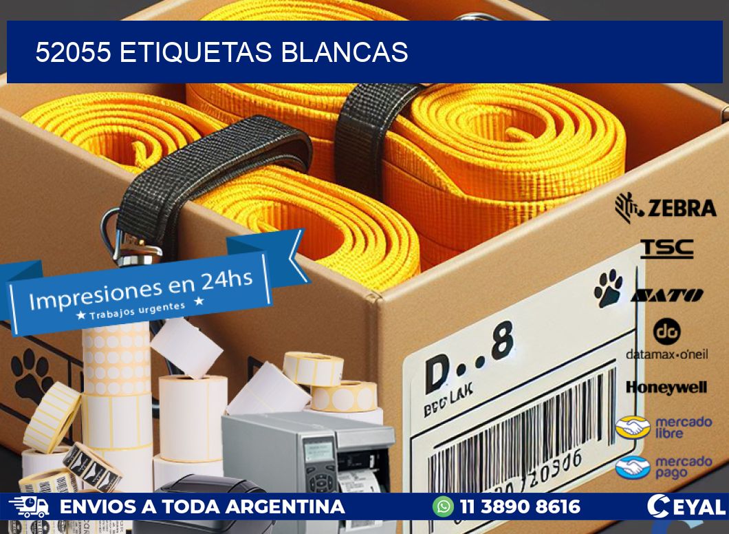 52055 ETIQUETAS BLANCAS