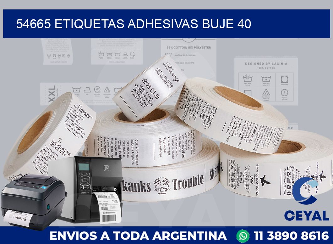 54665 ETIQUETAS ADHESIVAS BUJE 40