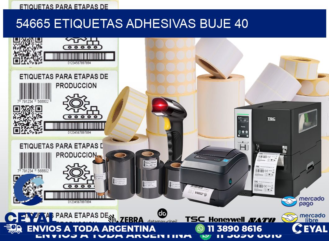 54665 ETIQUETAS ADHESIVAS BUJE 40