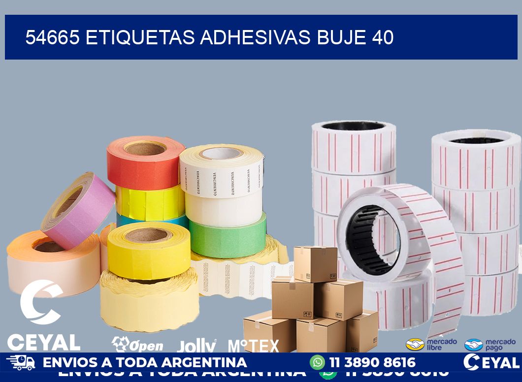 54665 ETIQUETAS ADHESIVAS BUJE 40