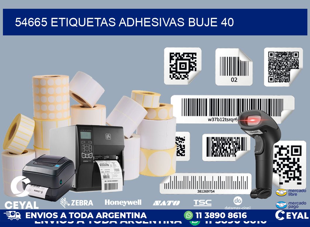 54665 ETIQUETAS ADHESIVAS BUJE 40