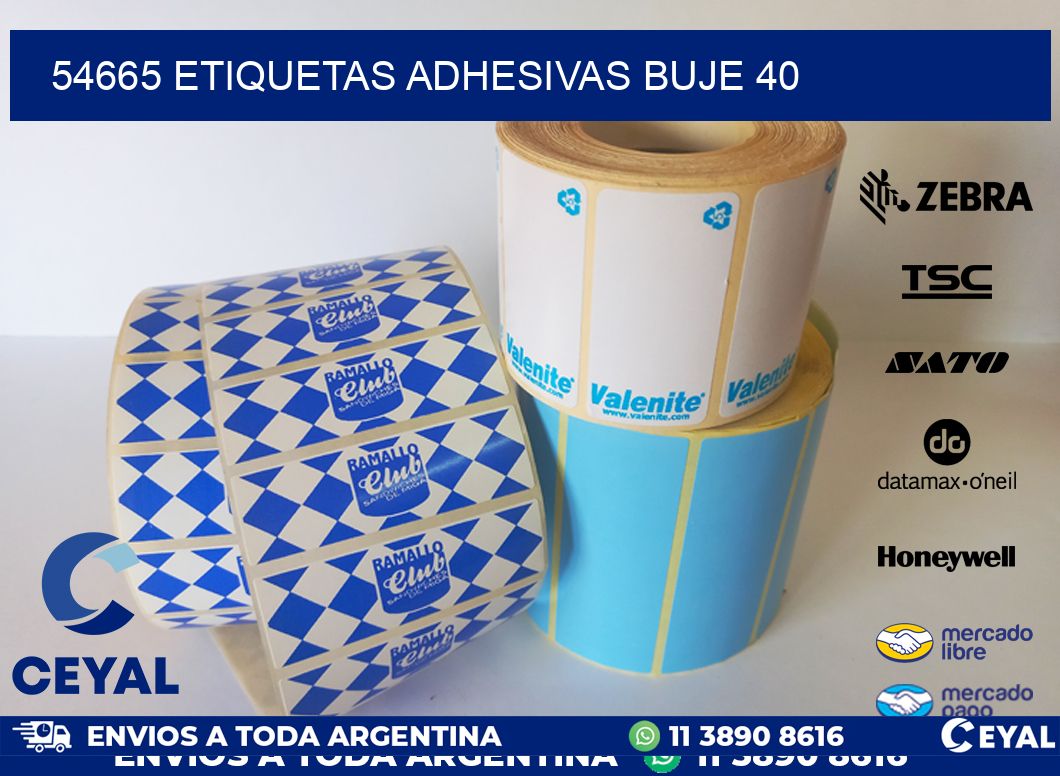 54665 ETIQUETAS ADHESIVAS BUJE 40