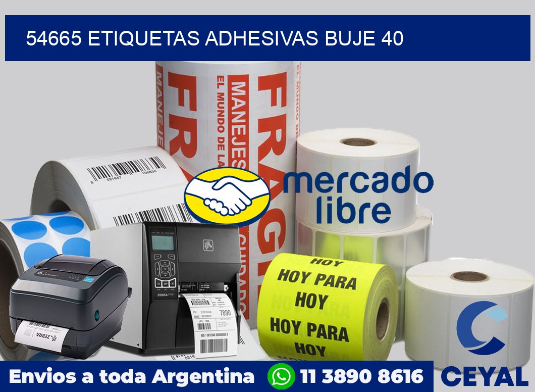 54665 ETIQUETAS ADHESIVAS BUJE 40