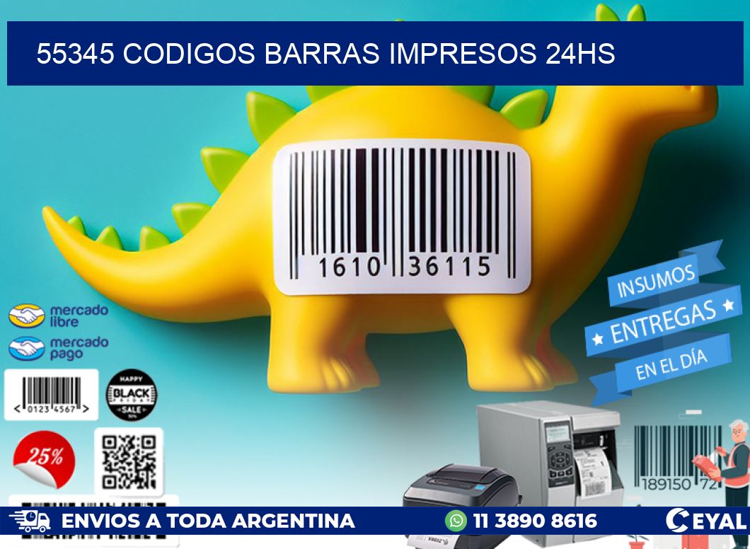 55345 Codigos barras impresos 24hs