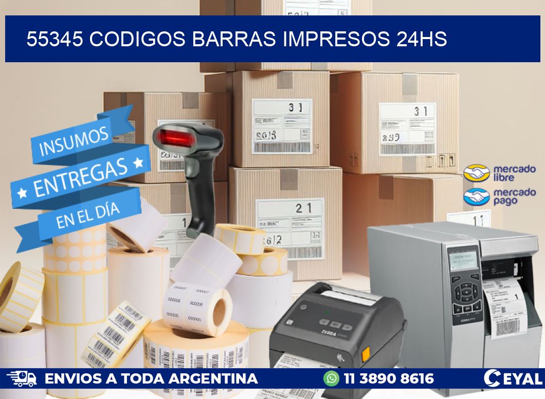 55345 Codigos barras impresos 24hs