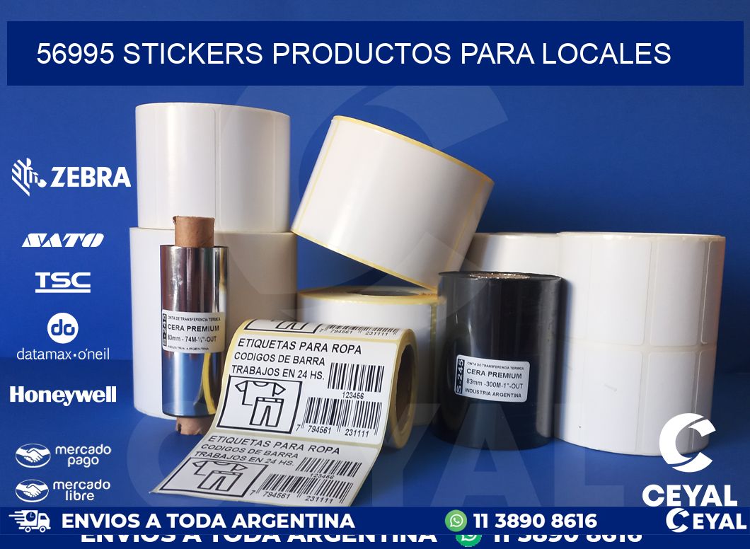 56995 STICKERS PRODUCTOS PARA LOCALES