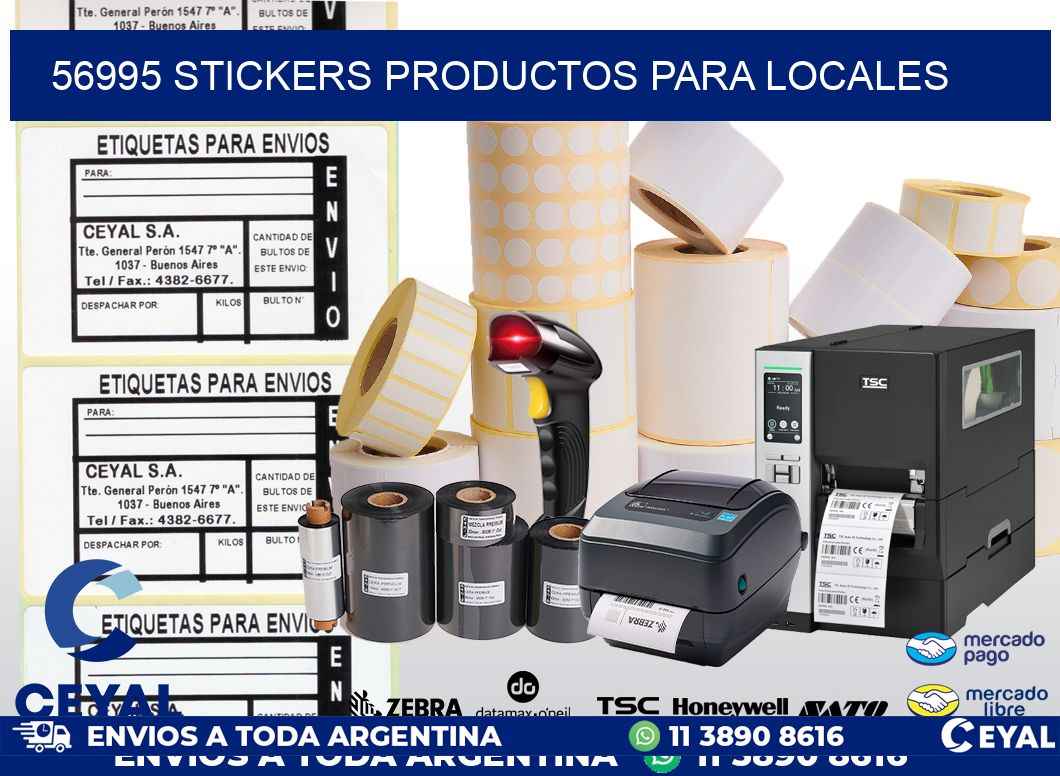 56995 STICKERS PRODUCTOS PARA LOCALES